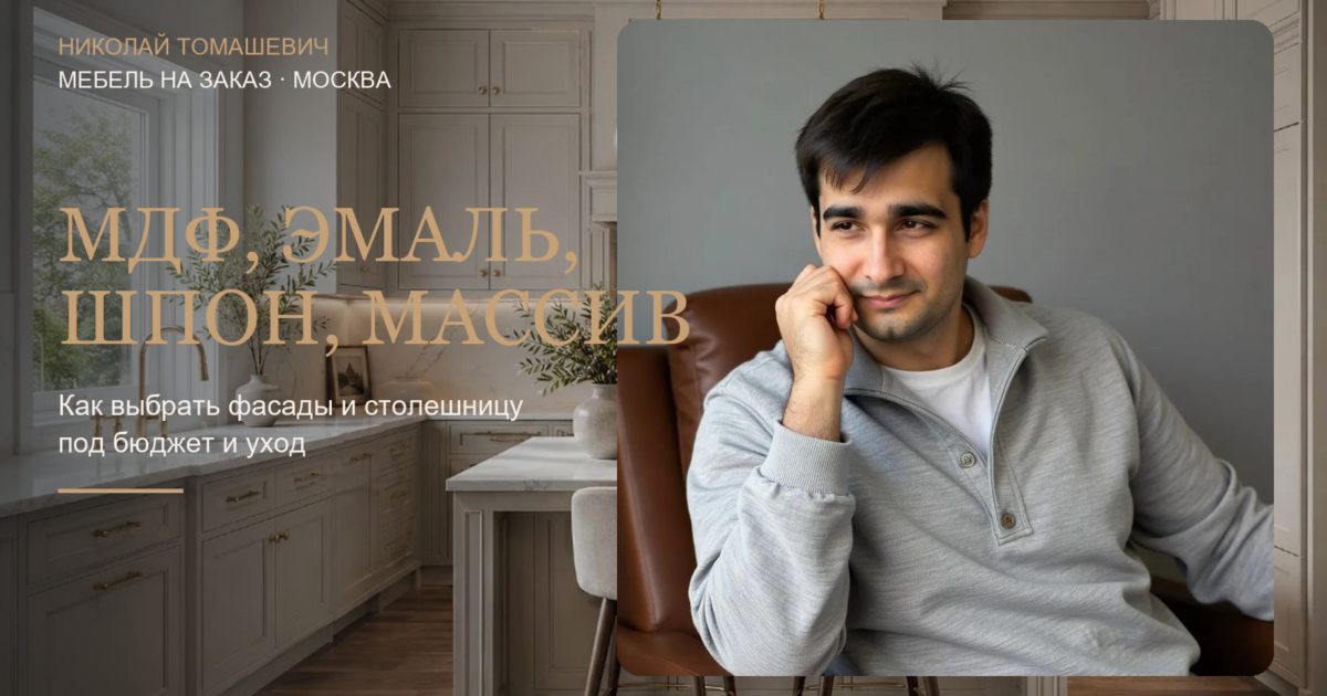 Николай Томашевич — материалы фасадов кухни на заказ