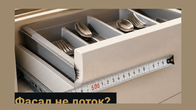 Как встроить лоток для столовых приборов: фасад 600, ящик, паспорт