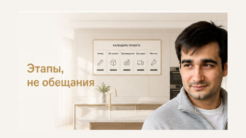 Как понять сроки изготовления кухни на заказ: от замера до монтажа