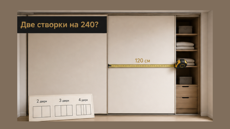 Как подобрать ширину шкафа-купе: 2, 3 или 4 двери