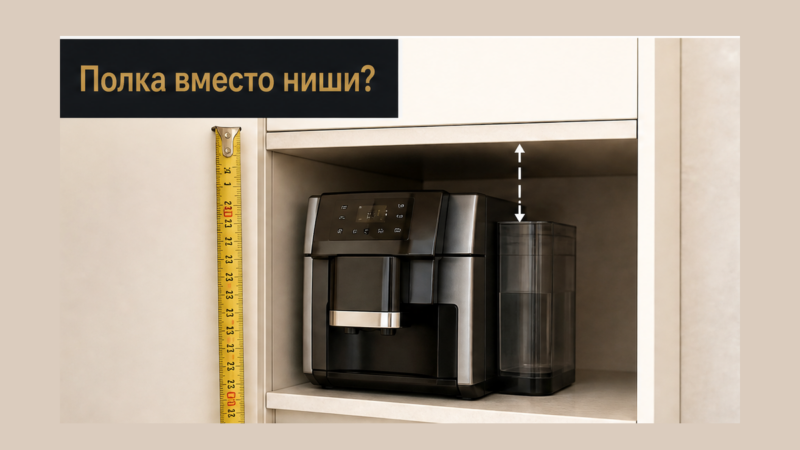 Как спланировать кофемашину в колонке: ниша, вода, сервис