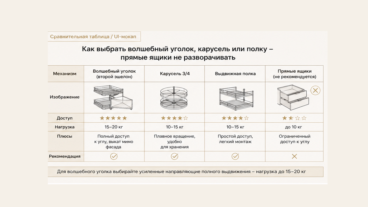 Внутренняя корзина второго эшелона с кастрюлями на усиленных направляющих