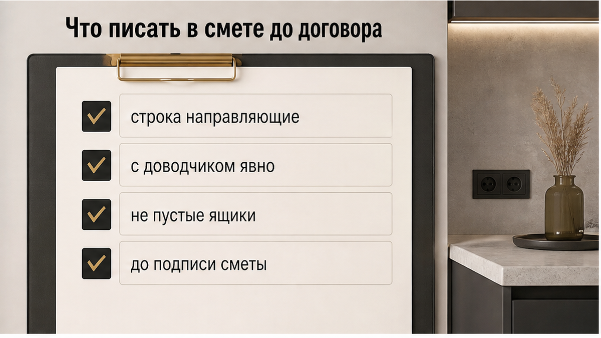 Чеклист: что писать в смете до договора о ящиках